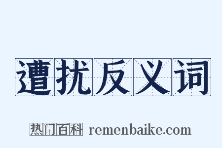 遭扰反义词是什么意思的图片